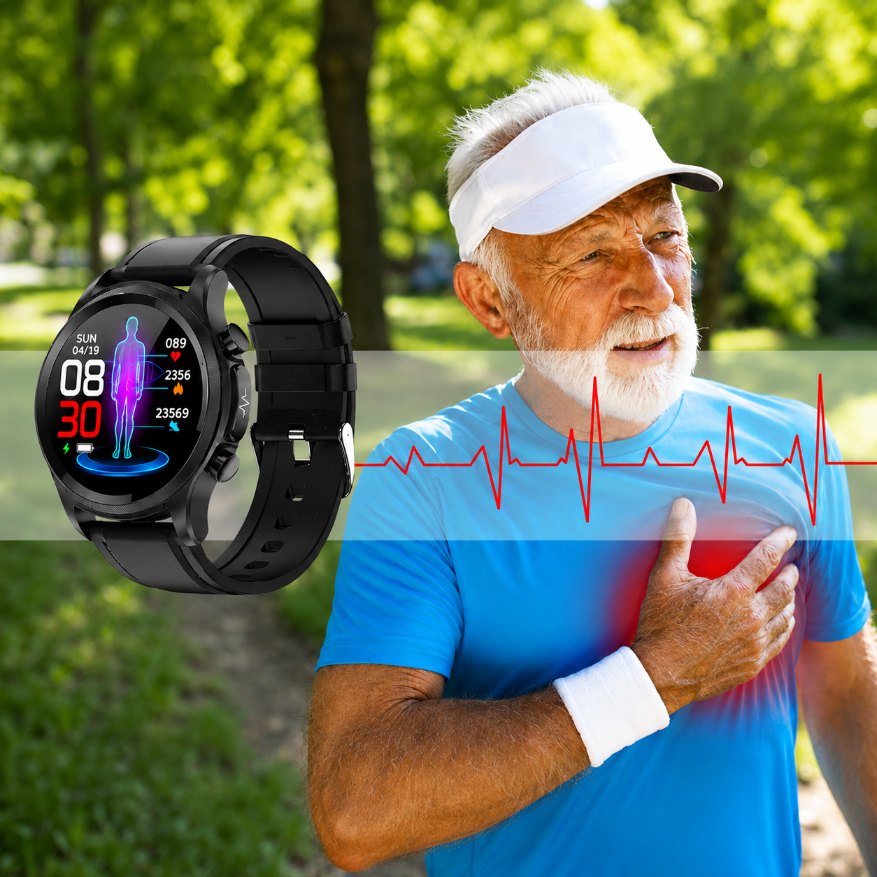 Smartwatch Fitness-Tracker Herzfrequenzüberwachung