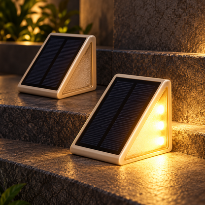 Solar Powered Stair Lights LED Step Outdoor Staircase