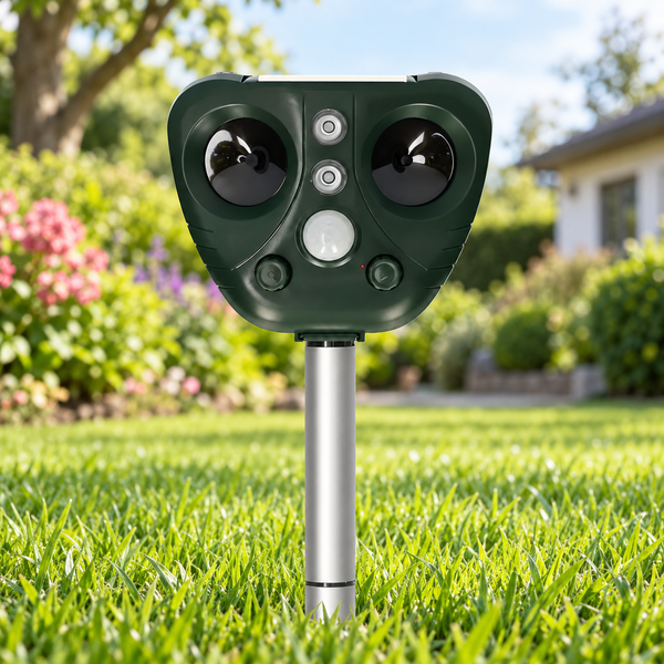 Solar Ultrasonic Bird Repeller Outdoor Garden Yard Pest Control