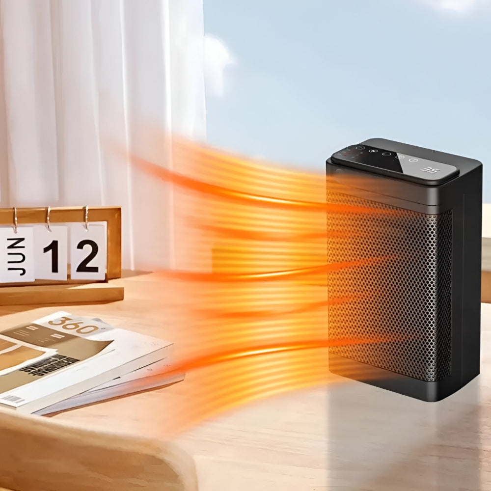 Elektrisk rumvarmer med termostat, timer og svingfunktion indendørs