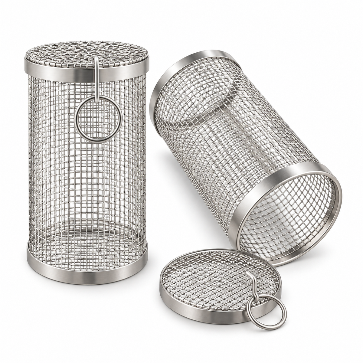 Cesta de acero inoxidable para parrilla, ideal para camping y fácil de limpiar
