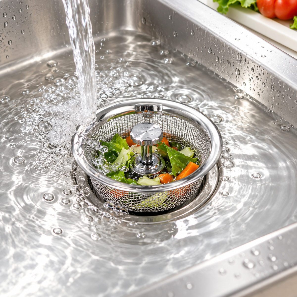 Stainless Steel Sink Strainer Kitchen Filter Drain Basket