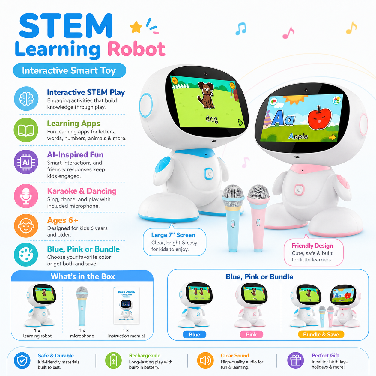STEM-Lernroboter-Apps Interaktives intelligentes Spielzeug