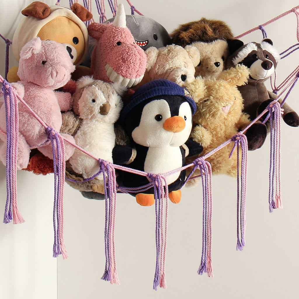 Hängematte Spielzeug Aufbewahrung Makramee Netz Kuscheltiere