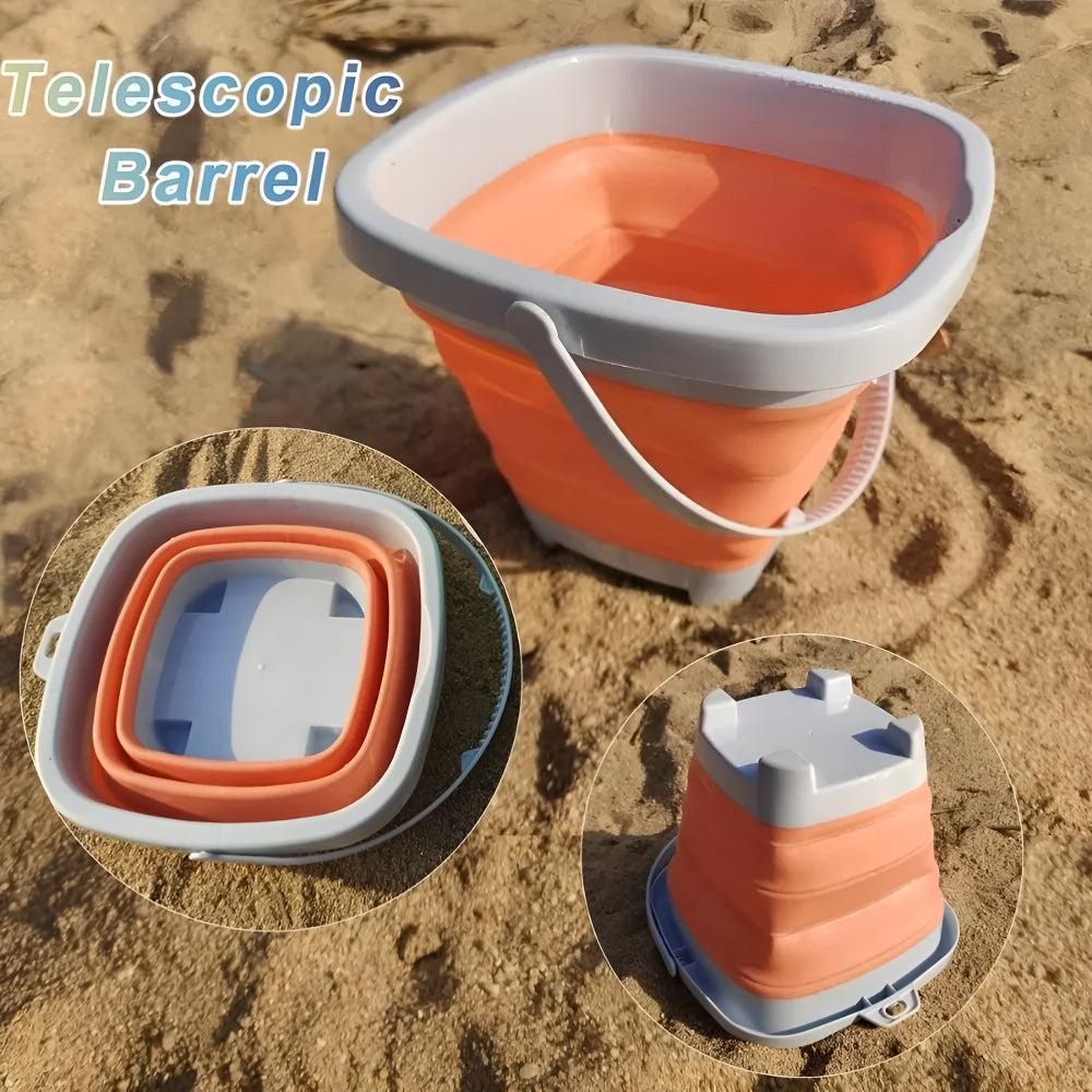 צעצועי חוף קיץ דלי חול מתקפל סט משחק חיצוני לילדים