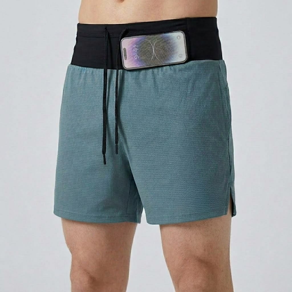 Pantaloncini da corsa da uomo Pantaloncini da maratona Pantaloncini da allenamento con tasca