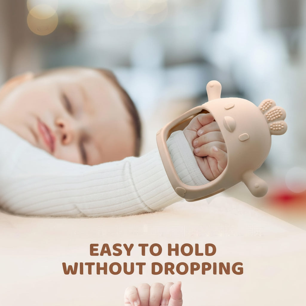 Baby Teething Mitten Silicone Chew Glove Soothing Sore Gums