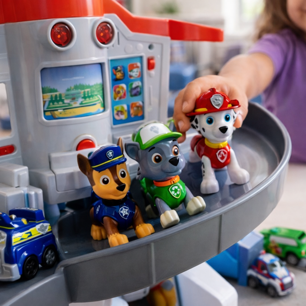 Set di gioco per bambini con scivolo, torre e macchinine, attività per interni