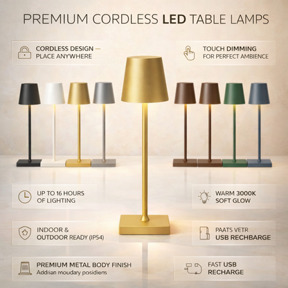 Table Lamp Cordless LED Touch Dimmable Outdoor Rechargeable