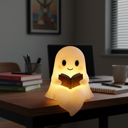Lámpara de mesa Fantasma Luz nocturna cálida LED Decoración para mesita de noche