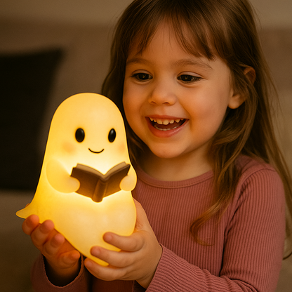 Lámpara de mesa Fantasma Luz nocturna cálida LED Decoración para mesita de noche