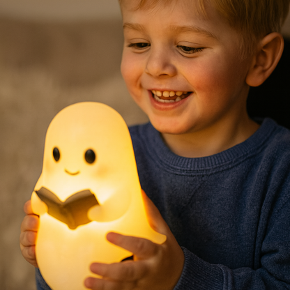 Lámpara de mesa Fantasma Luz nocturna cálida LED Decoración para mesita de noche