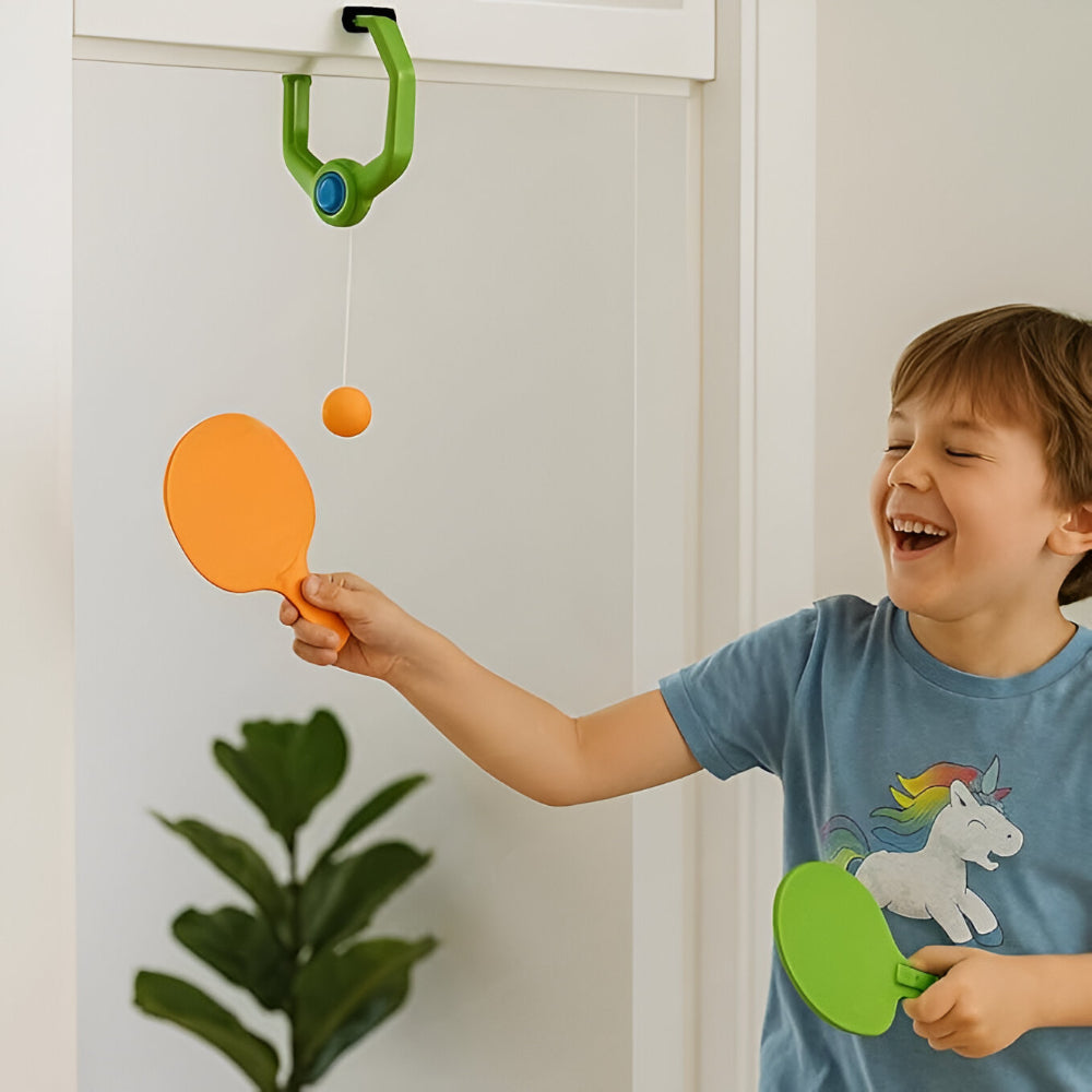 Set da gioco per tavolo da ping pong con telaio per porta, per interno ed esterno