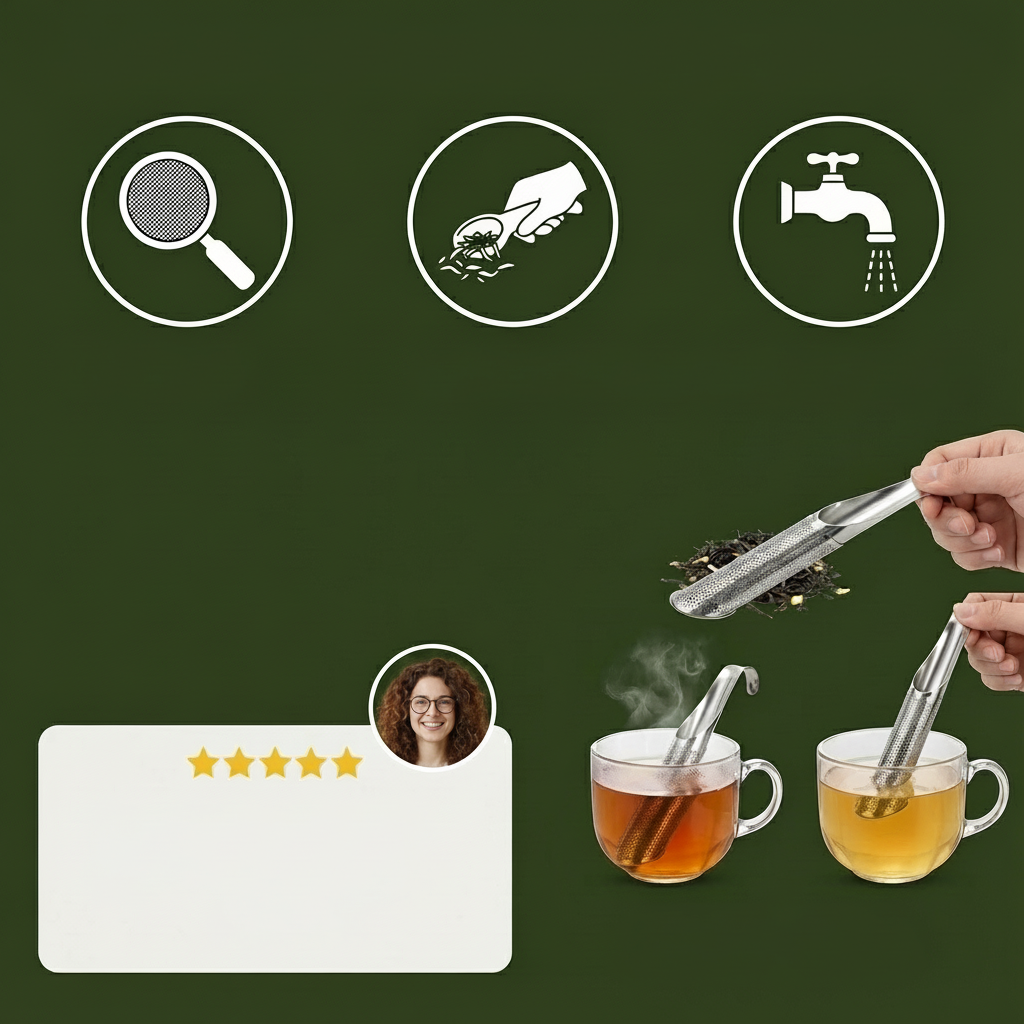 Kompatibel Te Infuser Rustfrit Stål Løsblad Te Brygning