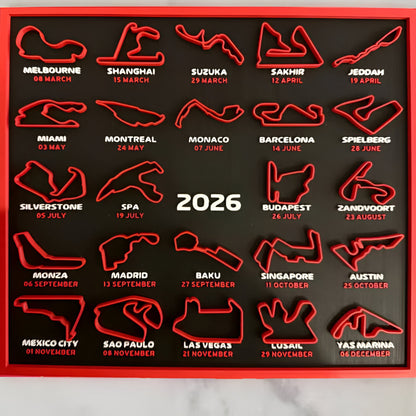 Kalender Rennbahn Wandkunst Anzeigetafel 2026