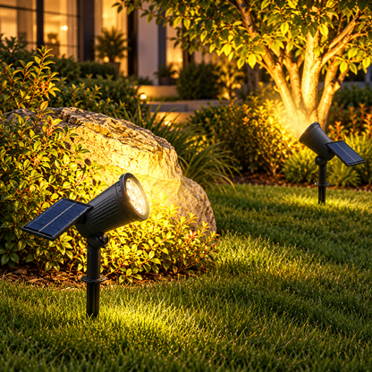 Tilt Solar Spotlight Landscape Garden Path LED
