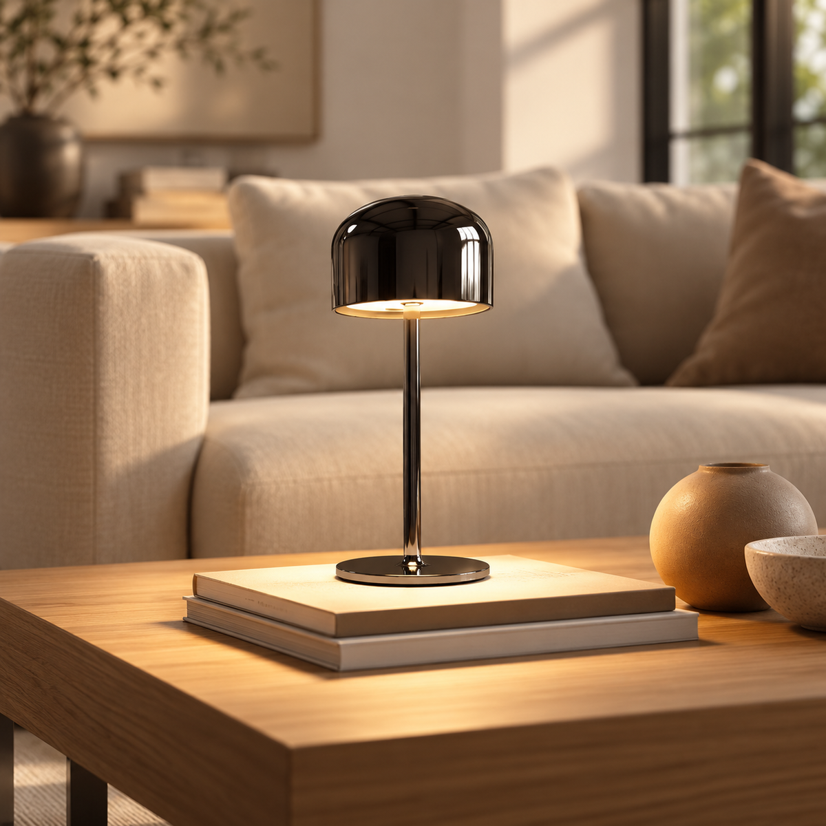 LED-bordlampe med touchdæmper - dekorativ udendørslampe