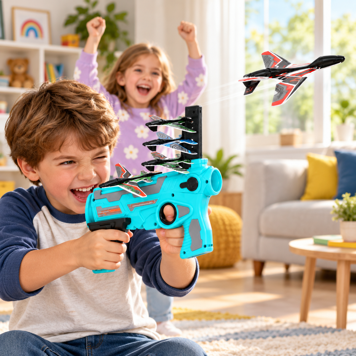 Toy Airplane Shooter Launcher Handheld Reloading