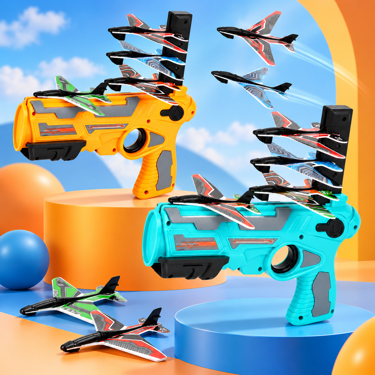 Toy Airplane Shooter Launcher Handheld Reloading