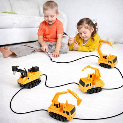Spielzeugauto Induktives Linienfolgespielset zum Zeichnen