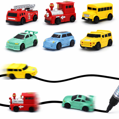 Spielzeugauto Induktives Linienfolgespielset zum Zeichnen