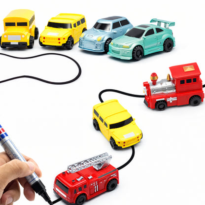 Spielzeugauto Induktives Linienfolgespielset zum Zeichnen