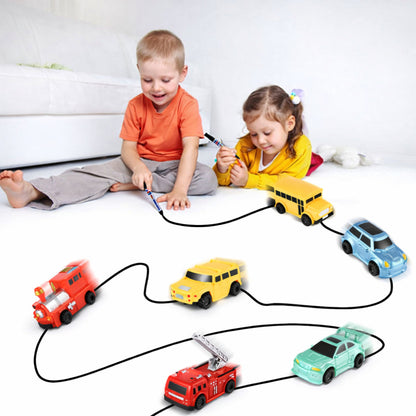 Spielzeugauto Induktives Linienfolgespielset zum Zeichnen