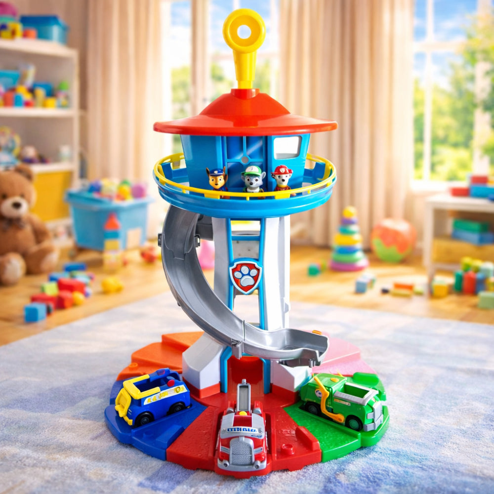 Toy Car Track Slide Tower Racing Playset