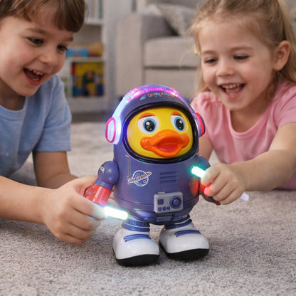 Giocattolo Anatra Astronauta Danzante Figura Musicale Interattiva