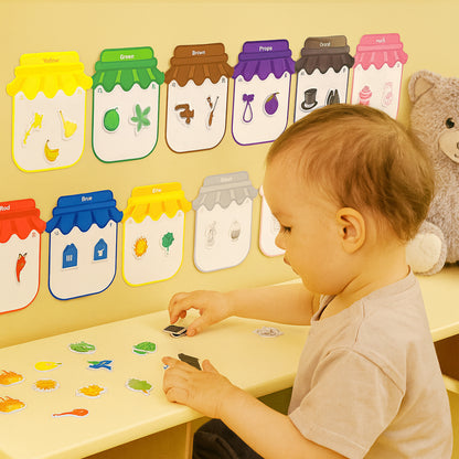 Toy Magnetic Sticker Color Sorting Board Learning Set