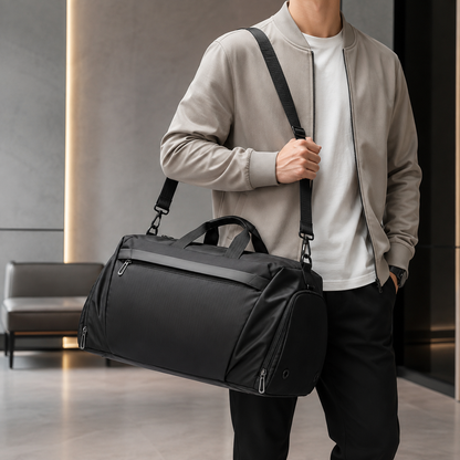 Borsa da viaggio impermeabile per palestra e sport con scomparto per scarpe