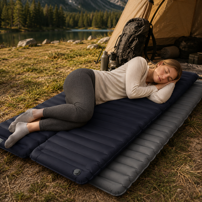 Colchão insuflável para dormir em viagem, colchão de campismo, cama de ar
