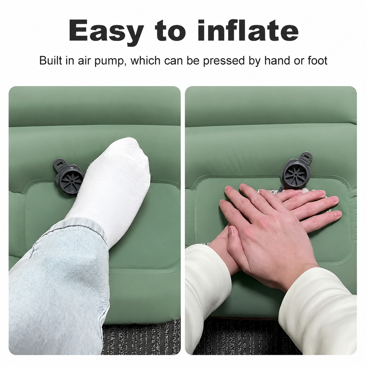 Colchão insuflável para dormir em viagem, colchão de campismo, cama de ar
