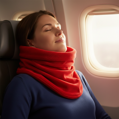 Travesseiro Pescoço Viagem Cachecol Envolvente Suporte Avião Carro