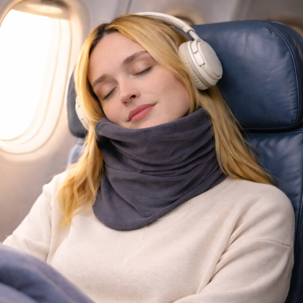 Cuscino Viaggio Collo Ergonomico Pieghevole Supporto Aereo Auto