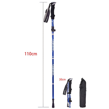 Trekking Poles Foldable Telescopic Hiking Support Stick