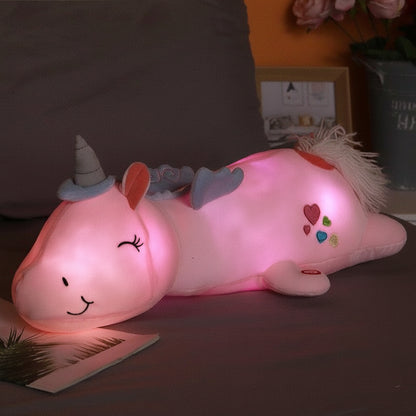 Plüschspielzeug Leuchtendes Einhorn Weiches LED-Nachtlicht Kuscheltier