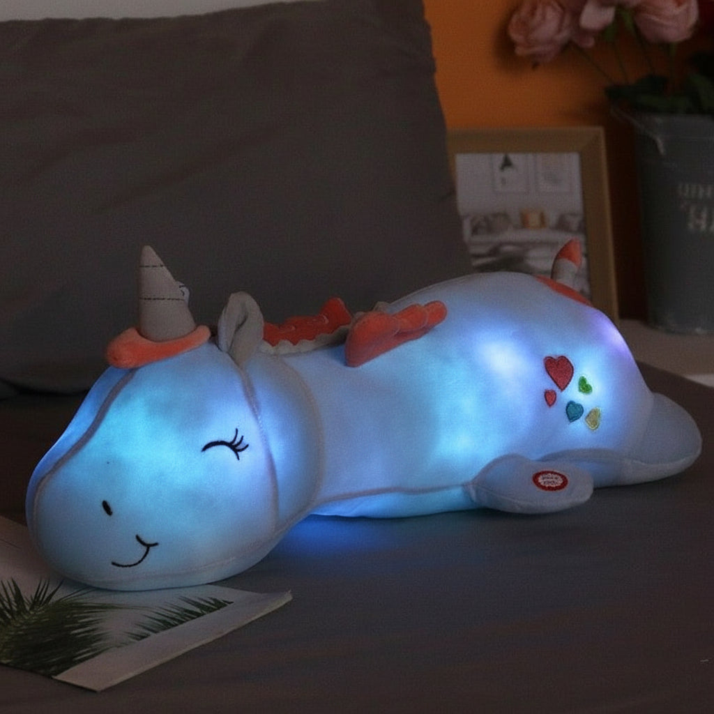 Plüschspielzeug Leuchtendes Einhorn Weiches LED-Nachtlicht Kuscheltier