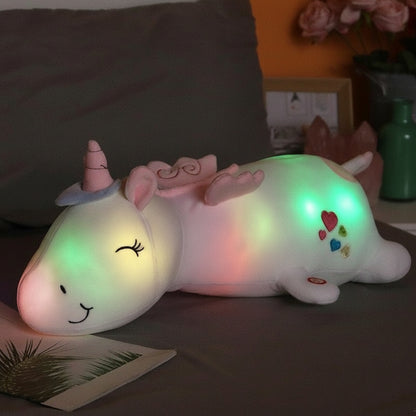 Plüschspielzeug Leuchtendes Einhorn Weiches LED-Nachtlicht Kuscheltier