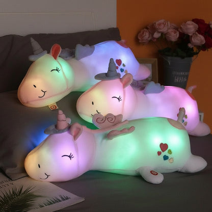 Plüschspielzeug Leuchtendes Einhorn Weiches LED-Nachtlicht Kuscheltier