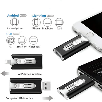 USB Flash Drive Multi Connector Phone Computer Storage