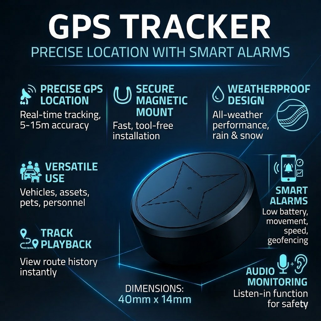 GPS Tracker Mini Magnet Vehicle Location Tracker