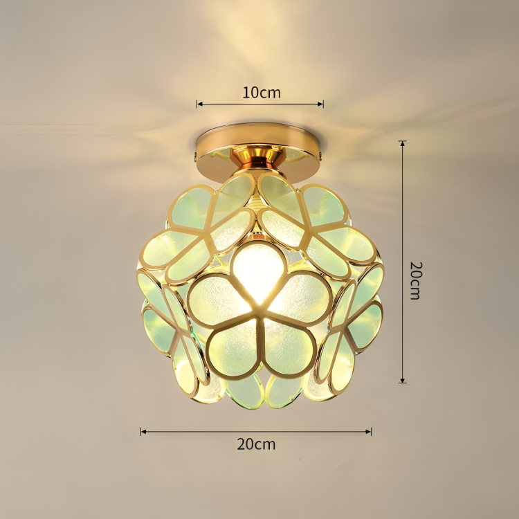 Retro Flower Ceiling Light | Colourful Vintage-Inspired PVC Flush Mount
