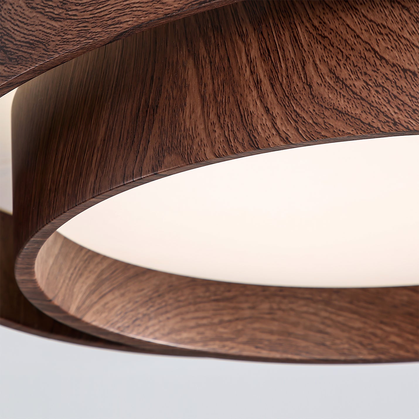 Vaako Ceiling Lamp | Walnut Finish LED Ceiling Light