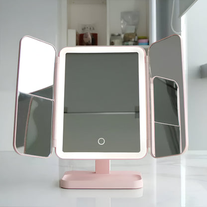 Vanity Mirror LED Adjustable Lighting Foldable Makeup Stand