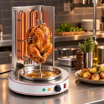 Vertical Broiler Rotisserie Grill Countertop Shawarma Machine
