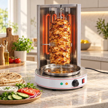 Vertical Broiler Rotisserie Grill Countertop Shawarma Machine
