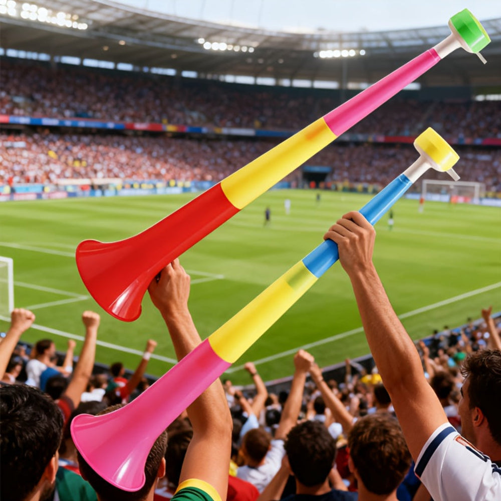 Set de Cornetas Vuvuzela Plegables para Estadio, Animación, Fiesta Ruidosa y Generadores de Ruido