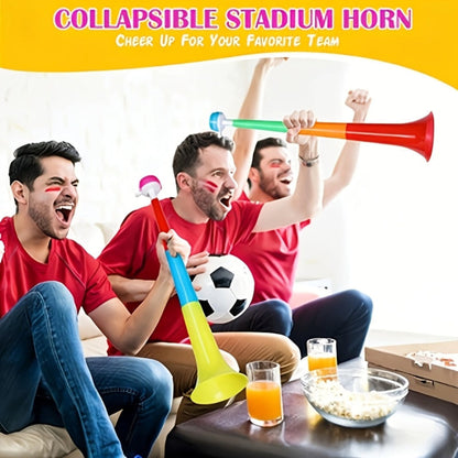 Set de Cornetas Vuvuzela Plegables para Estadio, Animación, Fiesta Ruidosa y Generadores de Ruido