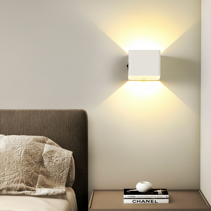Væglampe med bevægelsessensor genopladelig LED-kubelygte